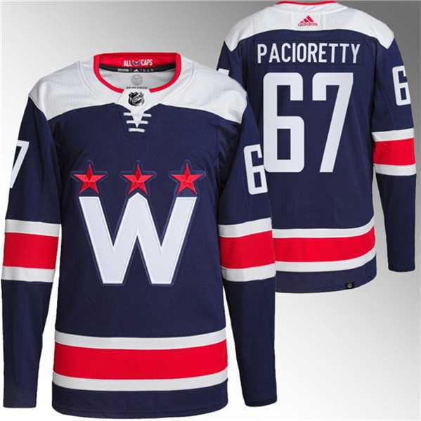 Mens Washington Capitals #67 Max Pacioretty Navy Stitched Jersey